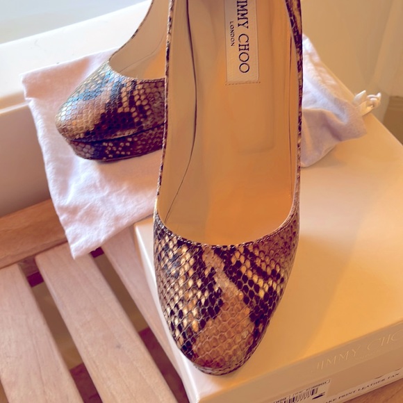 JIMMY CHOO Cosmic snake print leather size 9 (40) - Picture 1 of 3